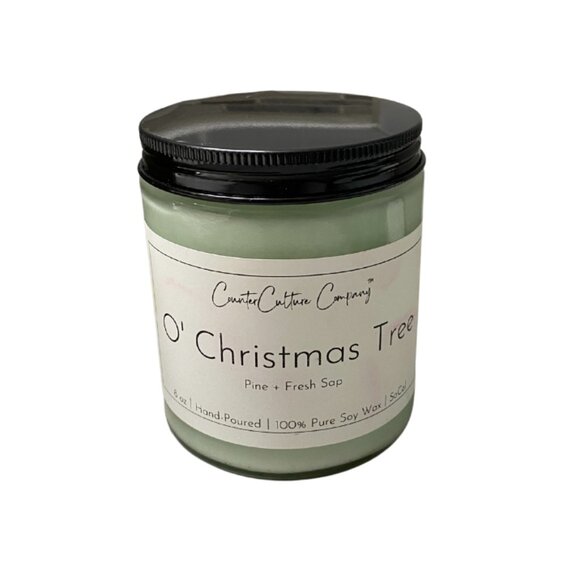 O' Christmas Tree Soy Wax Jar Candle - Pine Scented - 8oz - Picture 1 of 2